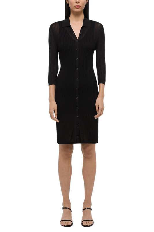 Pointelle Polo Dress-Helmut Lang-Boyds Philadelphia