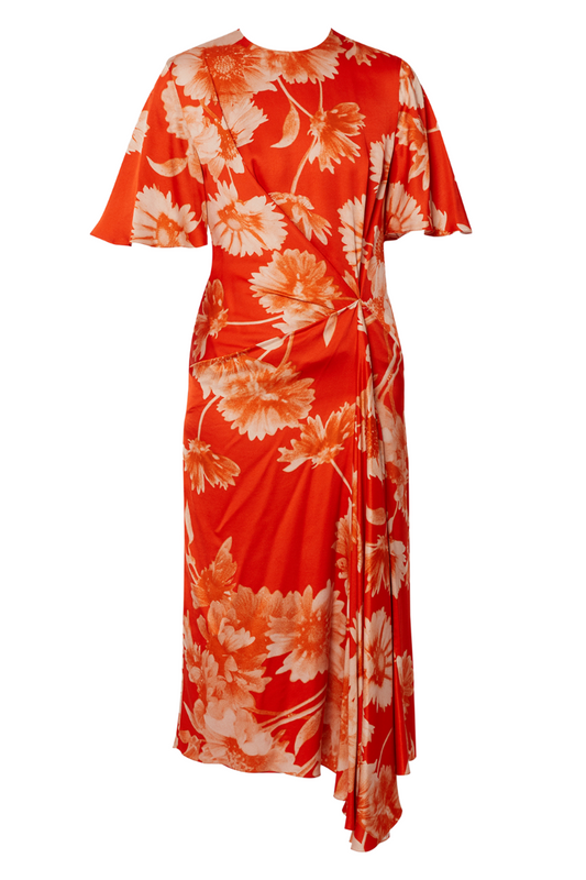 Draped Midi Dress-ERDEM-Boyds Philadelphia