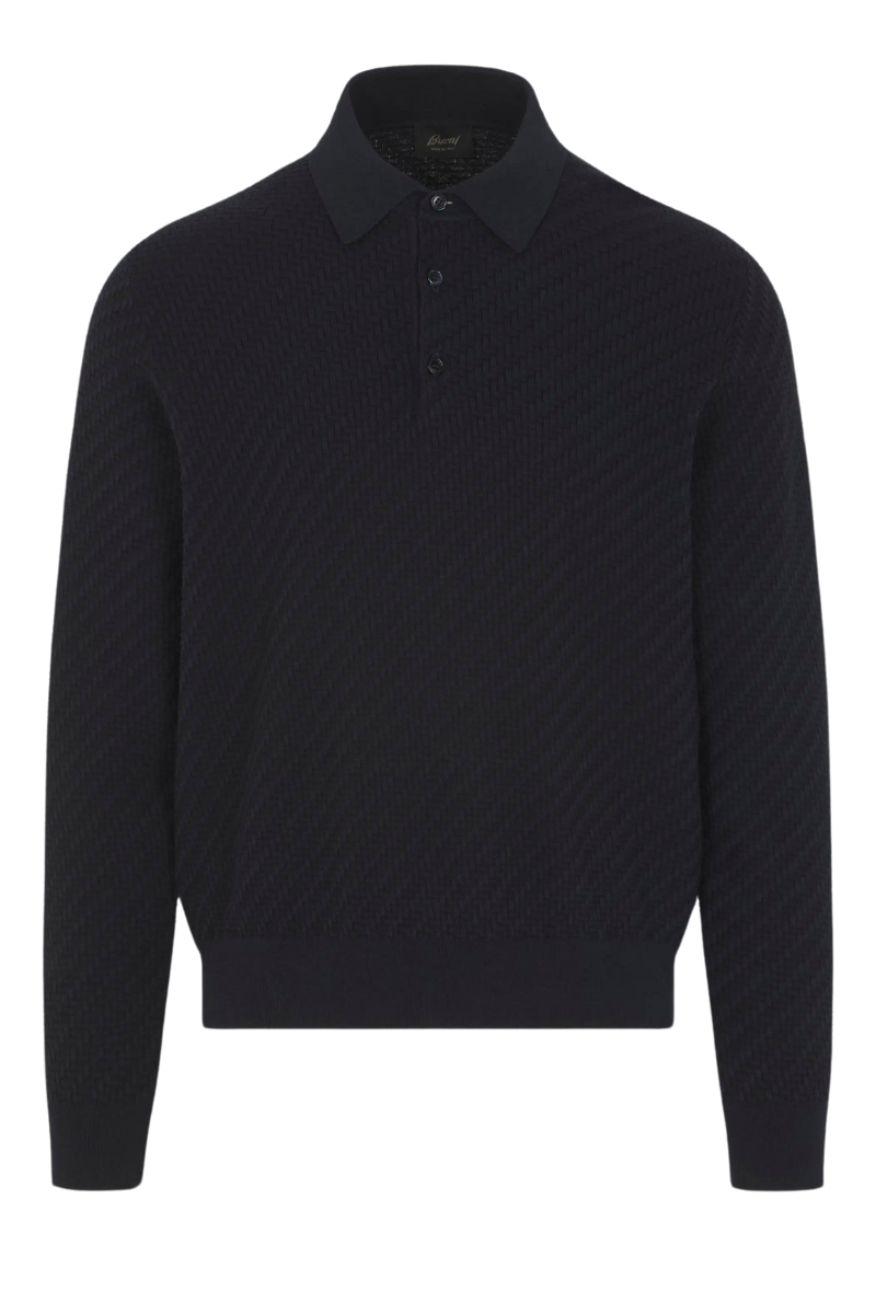 Trama Weave Polo Sweater-Brioni-Boyds Philadelphia