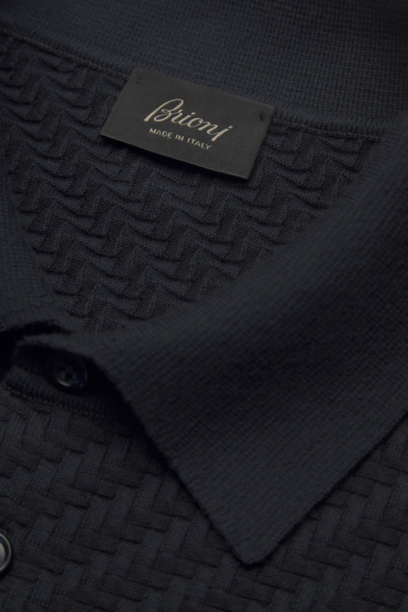 Trama Weave Polo Sweater-Brioni-Boyds Philadelphia