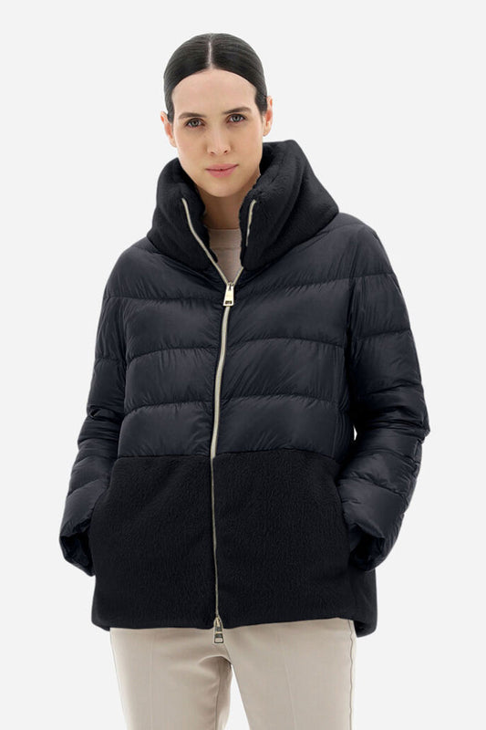 Herno A-Shape women's jacket in ecowool Black