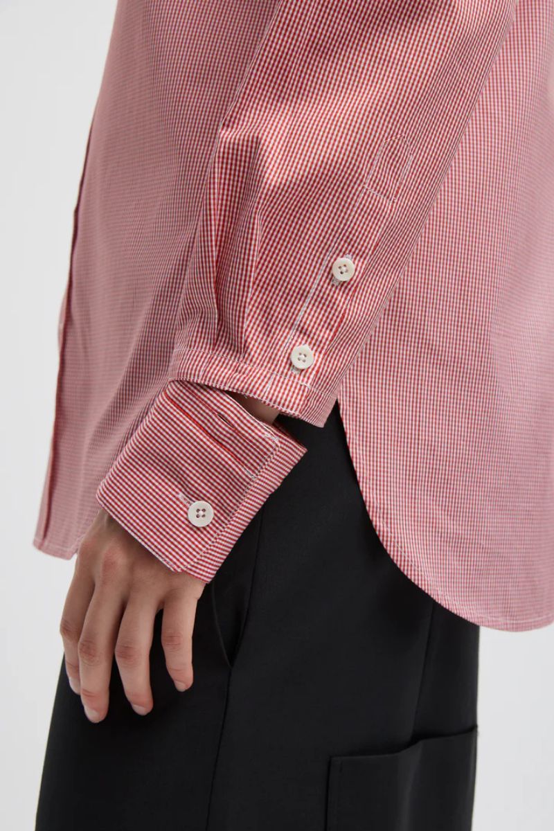 Mini Check Slim Shirt-Tibi-Boyds Philadelphia