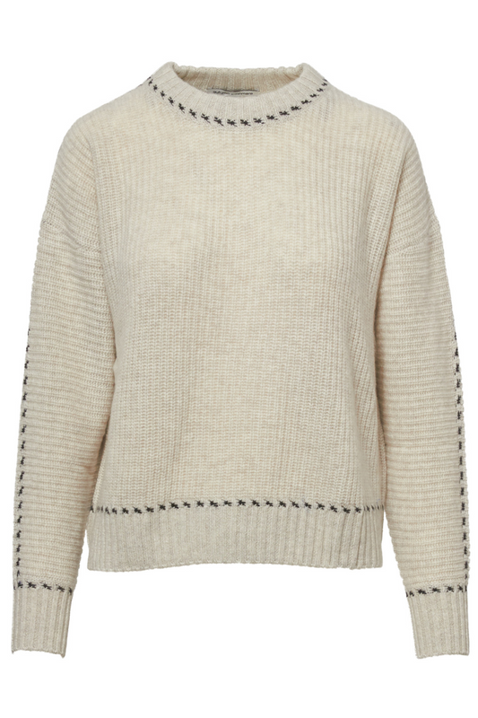 Contrast Stitch Shaker Crew-Autumn Cashmere-Boyds Philadelphia