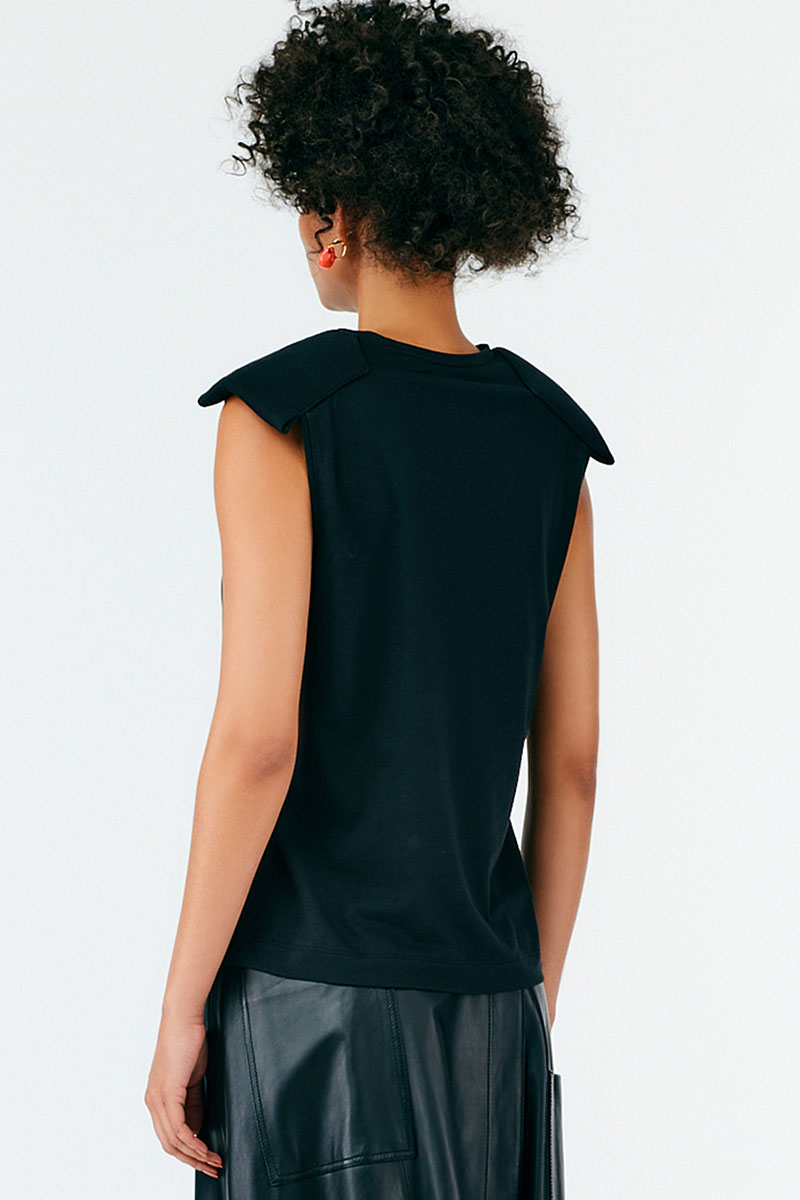 Epaulette T-Shirt-Tibi-Boyds Philadelphia