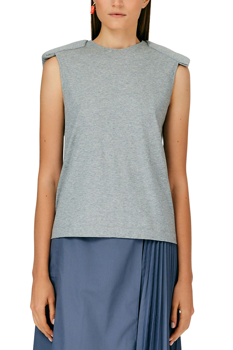 Epaulette T-Shirt-Tibi-Boyds Philadelphia