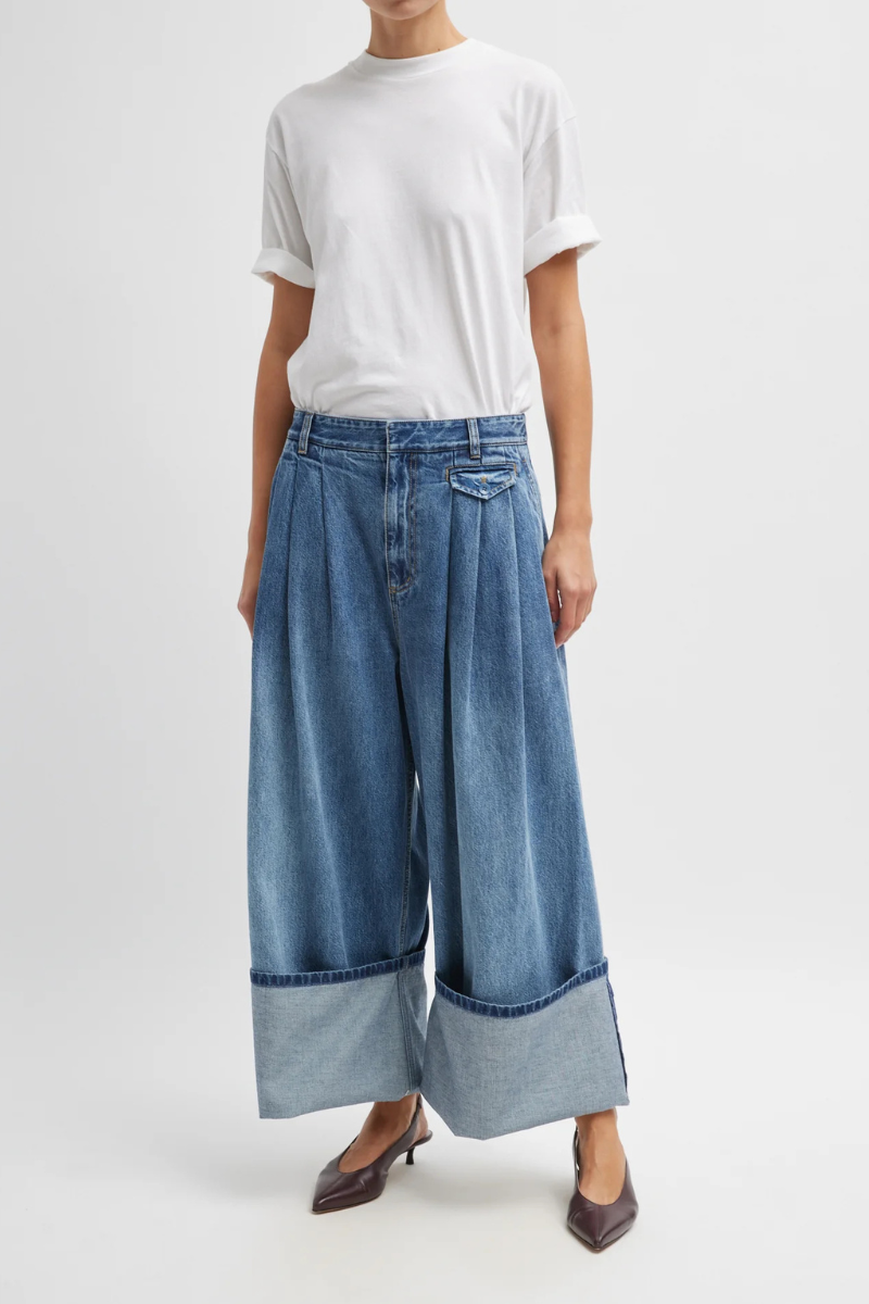 Spring Denim Triple Pleat Jean-Tibi-Boyds Philadelphia