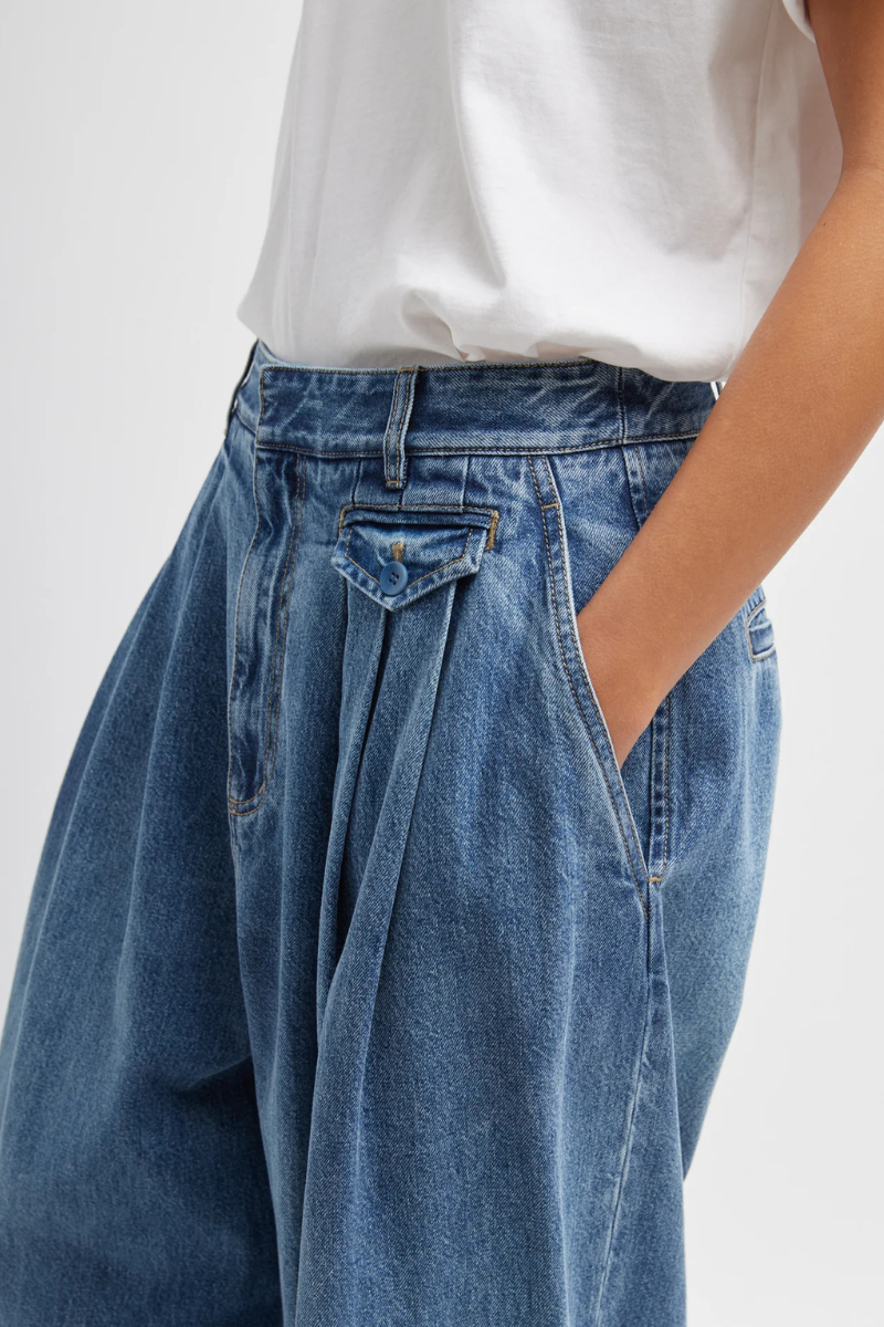 Spring Denim Triple Pleat Jean-Tibi-Boyds Philadelphia