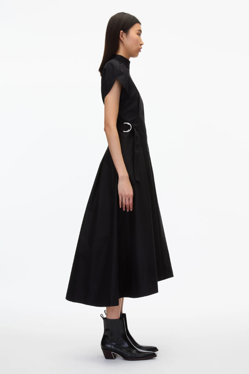 Puff Sleeve Poplin Flare Dress-3.1 Phillip Lim-Boyds Philadelphia