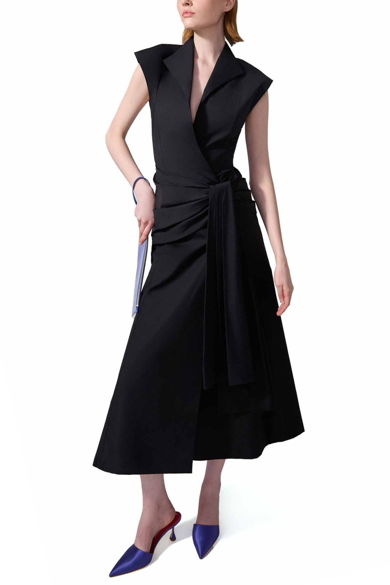 Sleeveless Wrap Dress-Carolina Herrera-Boyds Philadelphia