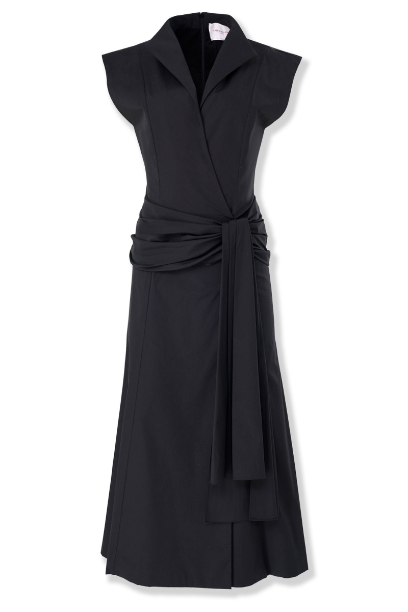 Sleeveless Wrap Dress-Carolina Herrera-Boyds Philadelphia