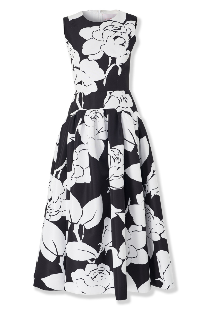 Floral-Print Midi Dress-Carolina Herrera-Boyds Philadelphia