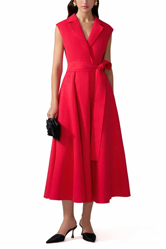 Sleeveless Belted Trench Dress-Carolina Herrera-Boyds Philadelphia