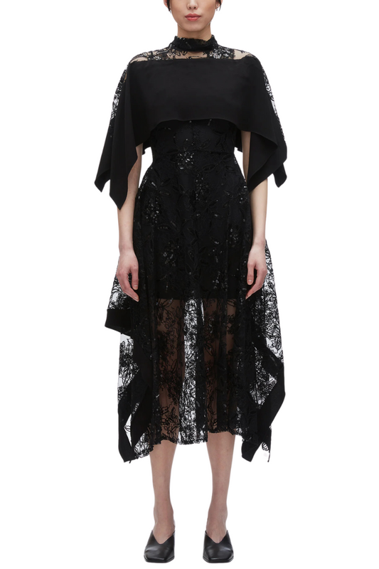 Sequin Lace Flounce Dress-3.1 Phillip Lim-Boyds Philadelphia