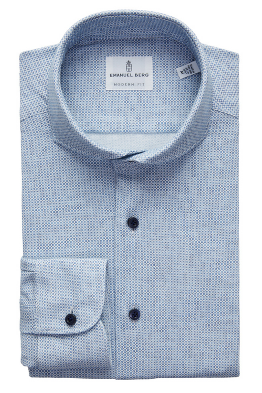 Modern 4-Flex Micro Print Shirt-Emanuel Berg-Boyds Philadelphia