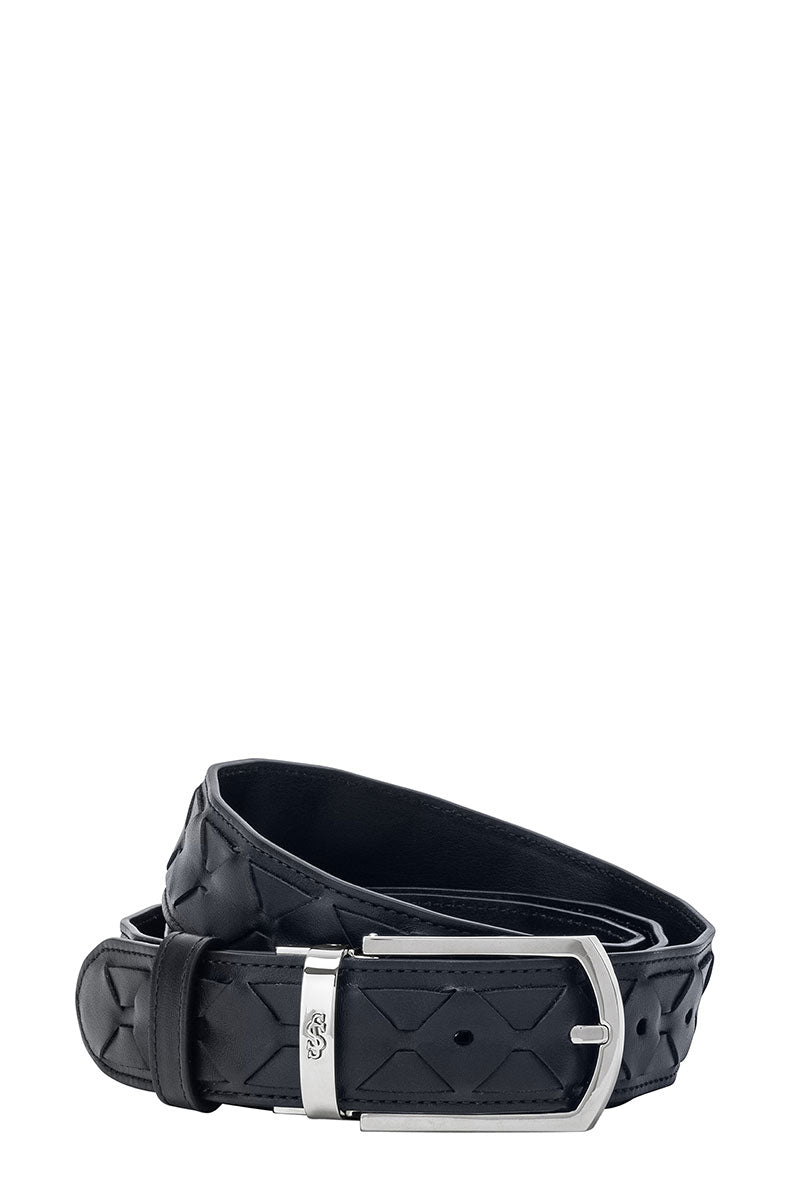 Serapian Belt in Mosaico, Man, Navy Blue