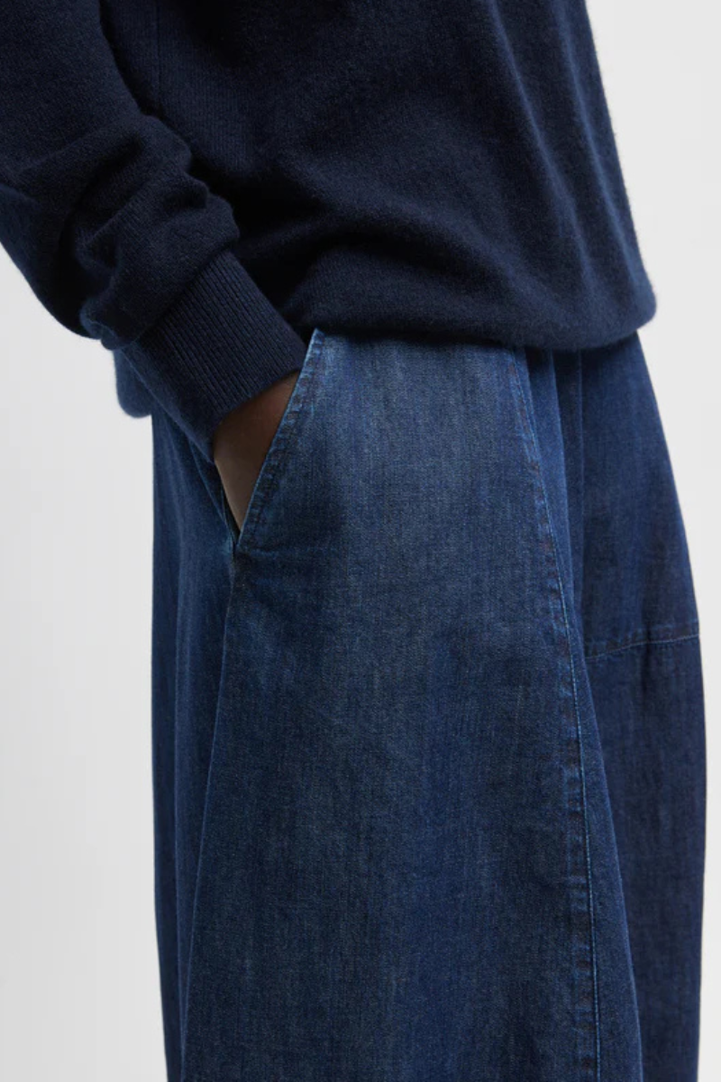 Denim Asymmetrical Balloon Skirt-Tibi-Boyds Philadelphia