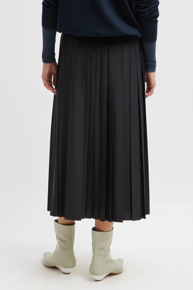 Nylon Pleated Pull On Skirt-Tibi-Boyds Philadelphia