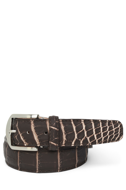 Two-Tone American Alligator Belt-L.E.N-Boyds Philadelphia