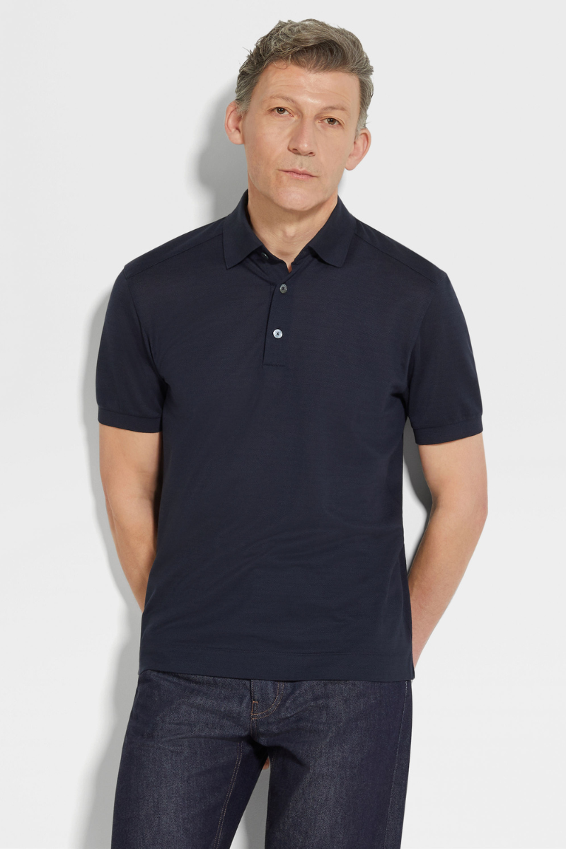 Cotton Silk Polo-Zegna-Boyds Philadelphia