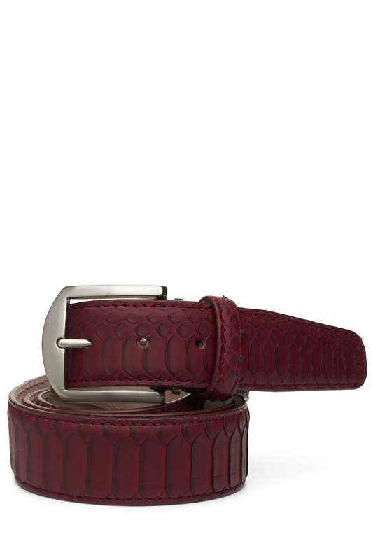 Ultra-matte Python Belt-L.E.N-Boyds Philadelphia