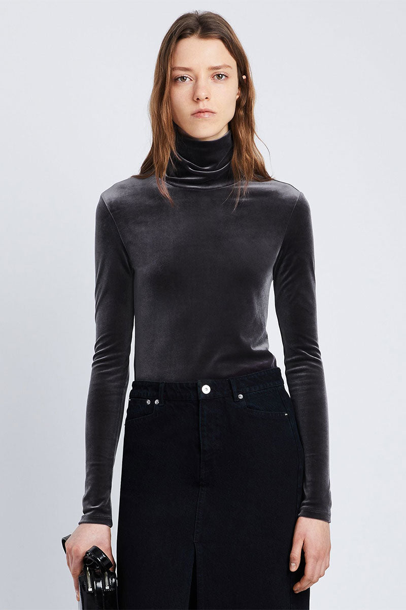 White velvet outlet turtleneck