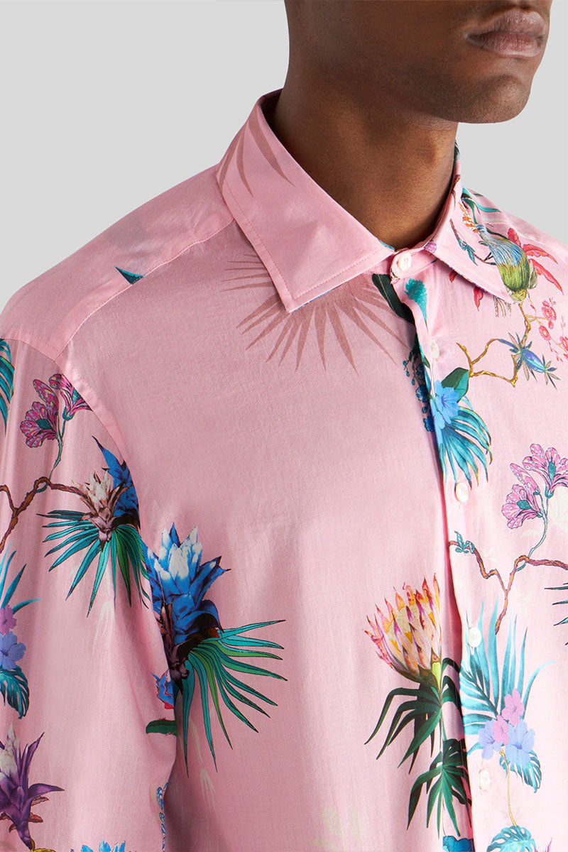 floral-print silk shirt, ETRO